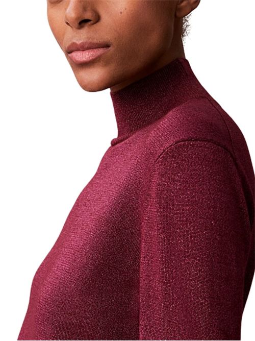 maglioncino a collo alto in lana merino lurex Calvin Klein | LV044E363G2E5